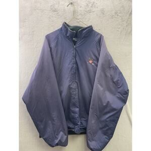 Polo Golf Ralph Lauren Navy Blue Reversible Windbreaker / Fleece Jacket Sz L
